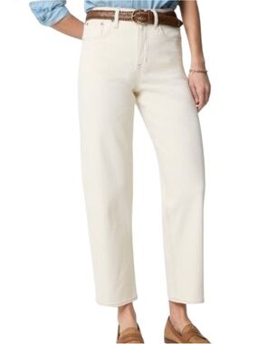 J.Crew Slim Barrel Jean Ecru Off White Cream High Rise Denim CQ556 Size 26P NWT